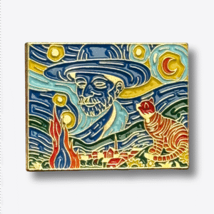 Pin Gato Con Van Gogh