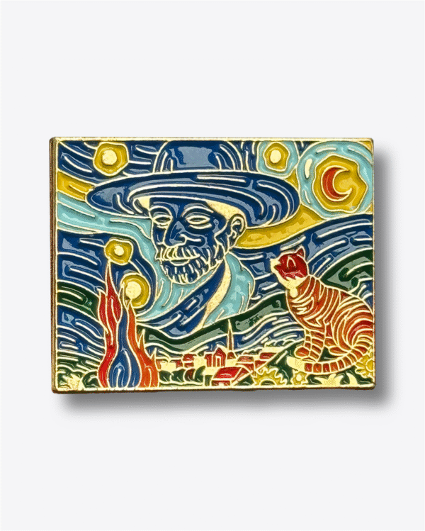 Pin Gato Con Van Gogh