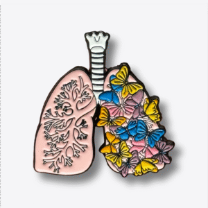 Pin Pulmones Flor Derecho