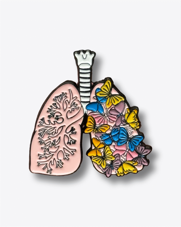 Pin Pulmones Flor Derecho